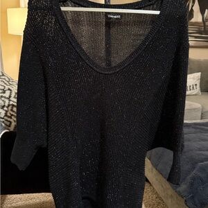 Express Women's Black V-Neck Sweater Size Small